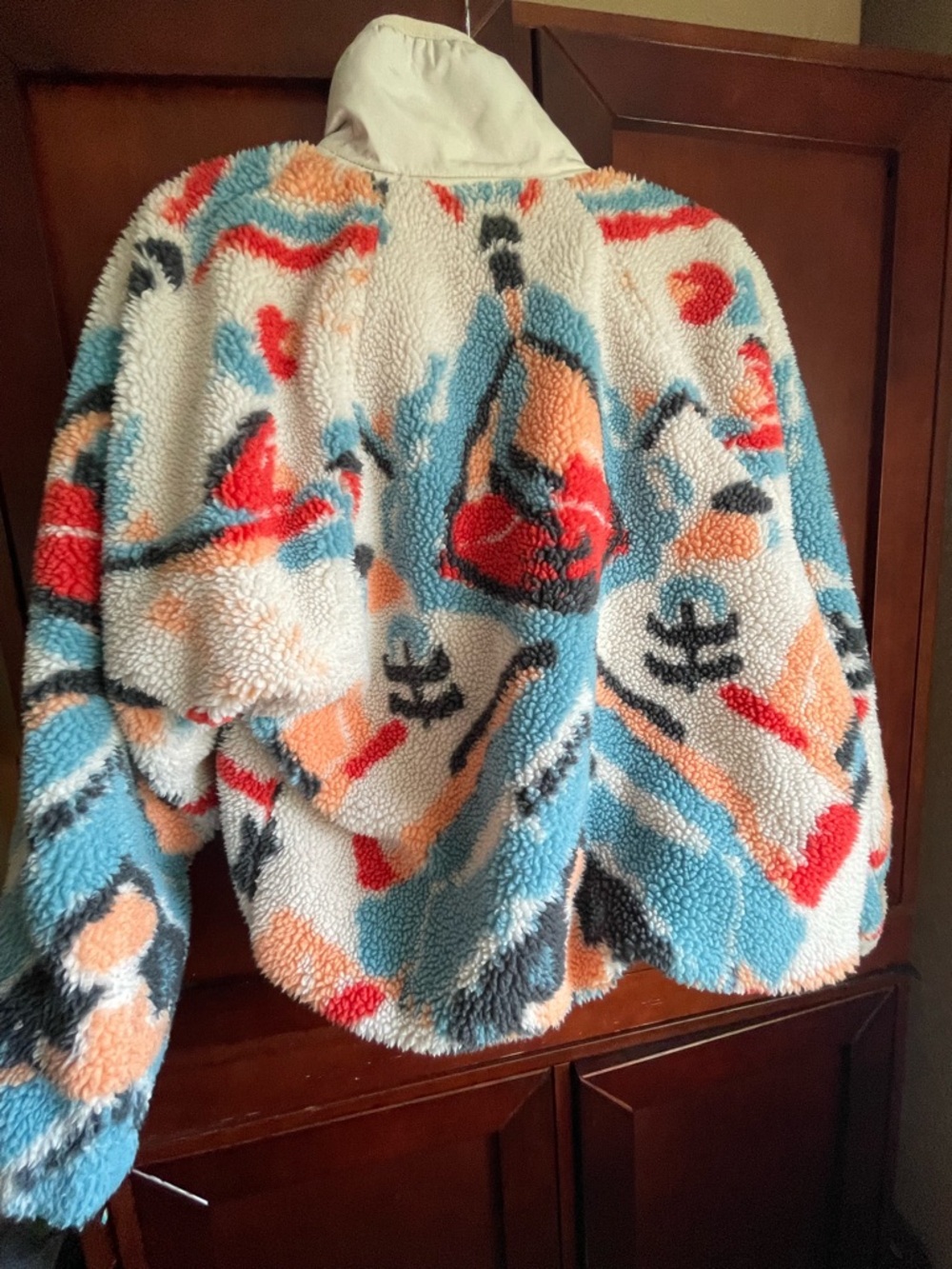 Free People Movement Hit the Slopes Rocky Ridge Printed Fleece Jacket Small - Picture 5 of 17